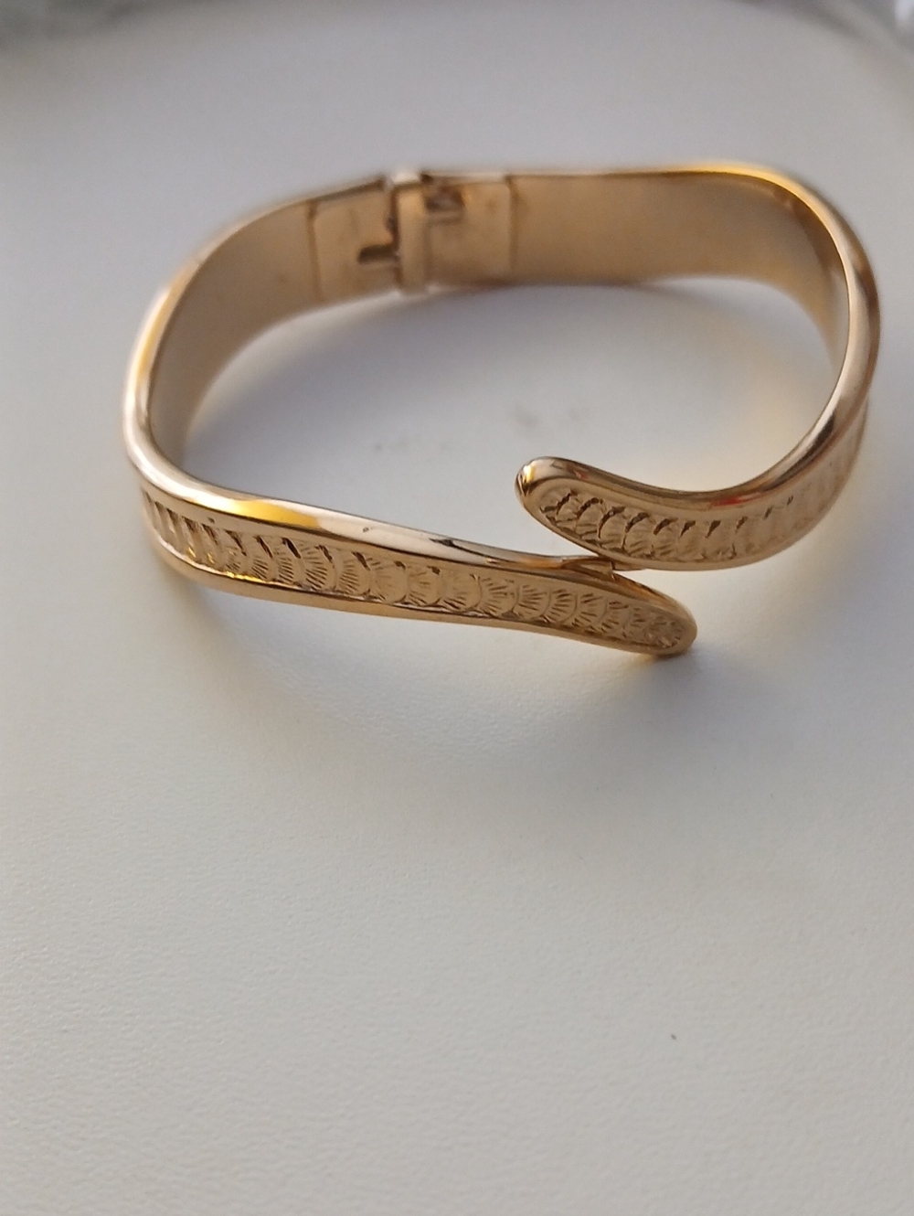 Monet Gold-Tone Sculpted Open Cuff Bracelet
